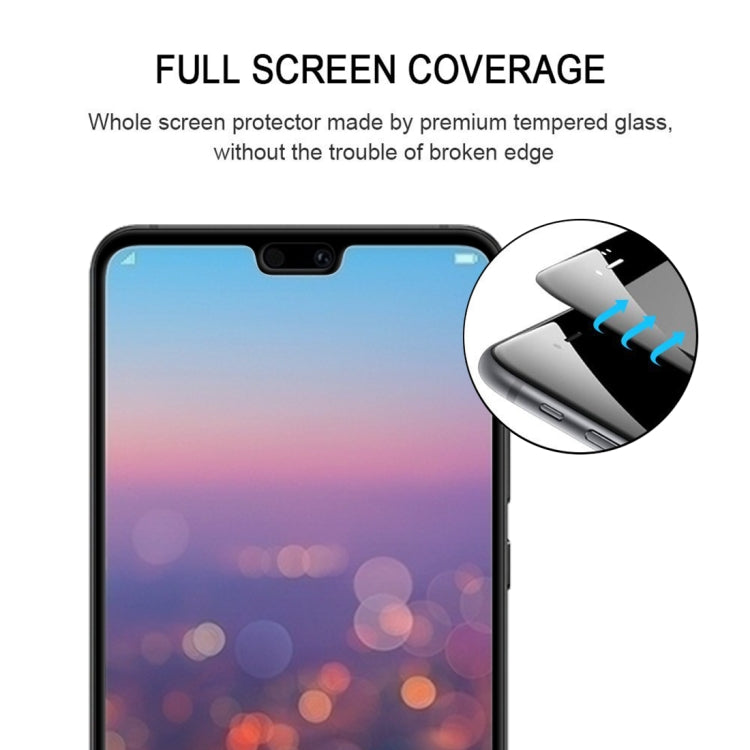 9H Silk Print Full Screen Tempered Glass Film for Huawei P20