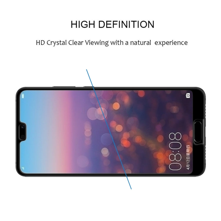 9H Silk Print Full Screen Tempered Glass Film for Huawei P20