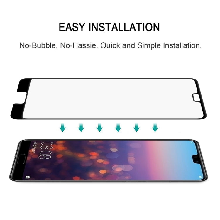 9H Silk Print Full Screen Tempered Glass Film for Huawei P20