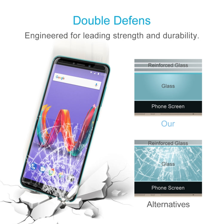 10 PCS For Wiko View 2 Plus 0.26mm 9H Surface Hardness 2.5D Tempered Glass Film Front Screen Protector