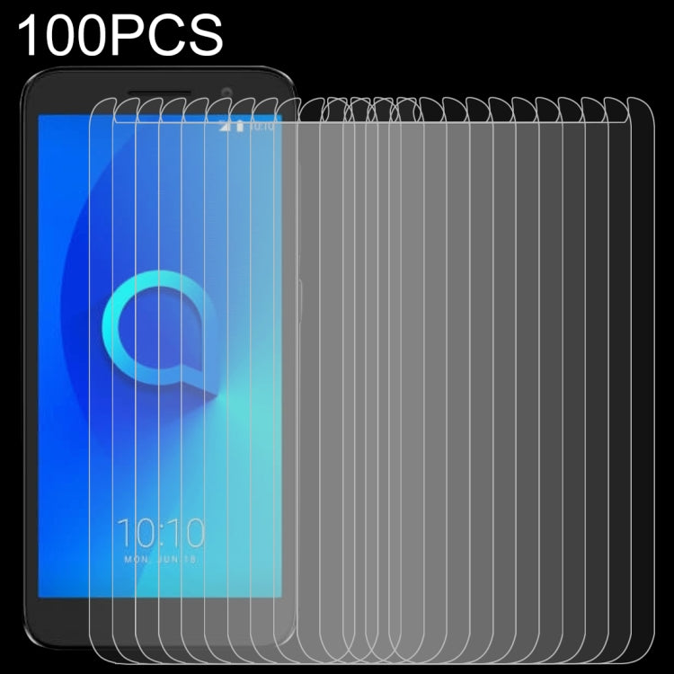 100 PCS 0.26mm 9H 2.5D Tempered Glass Film for Alcatel 1 5033