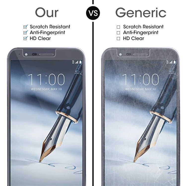 2 PCS 0.26mm 9H 2.5D Tempered Glass Film for LG Stylo 3 Plus