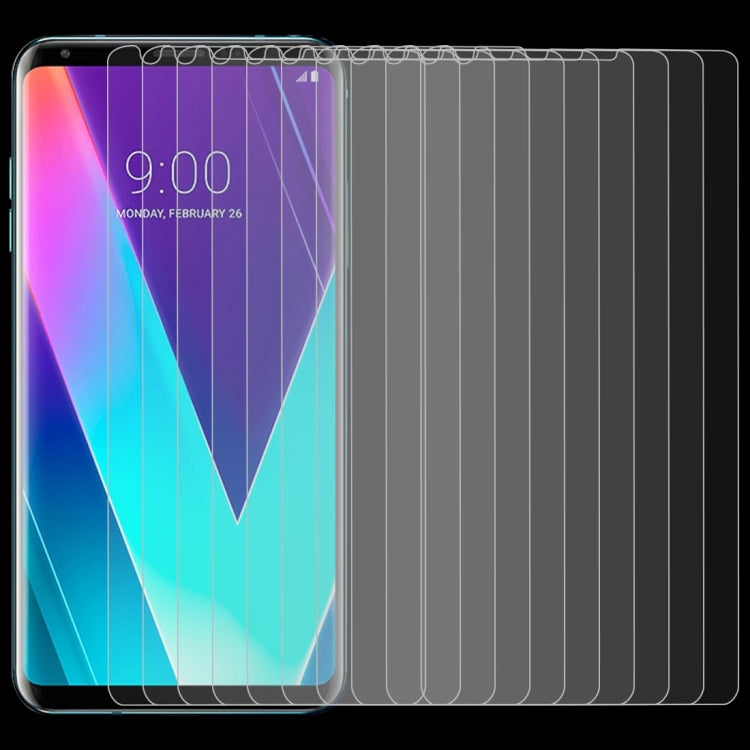 10 PCS 0.26mm 9H 2.5D Tempered Glass Film for LG V30S ThinQ