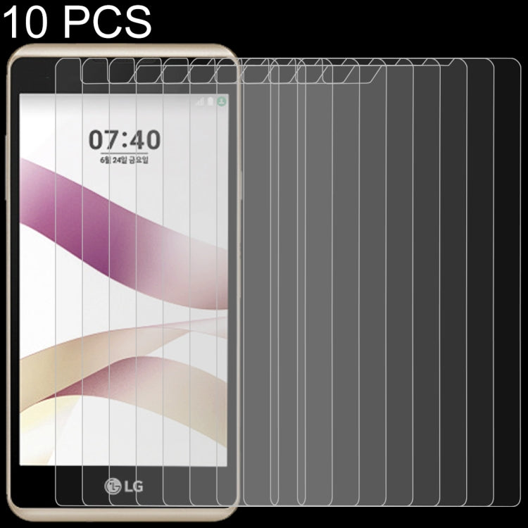 10 PCS 0.26mm 9H 2.5D Tempered Glass Film for LG X Skin