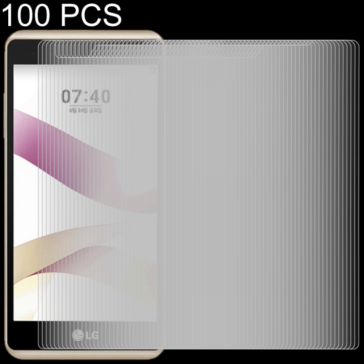 100 PCS 0.26mm 9H 2.5D Tempered Glass Film for LG X Skin