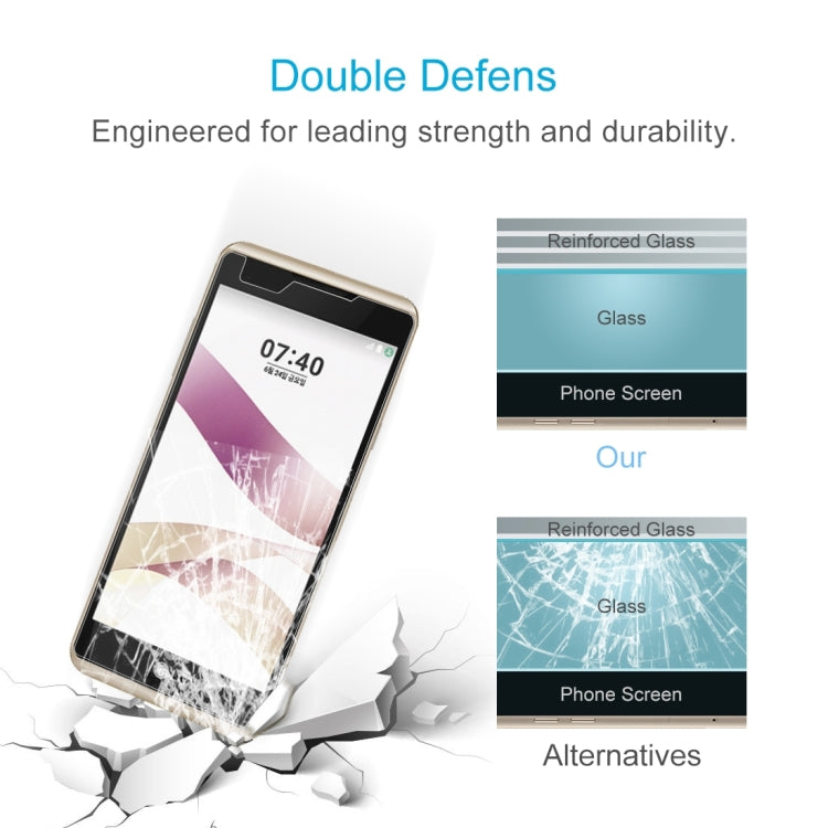 100 PCS 0.26mm 9H 2.5D Tempered Glass Film for LG X Skin