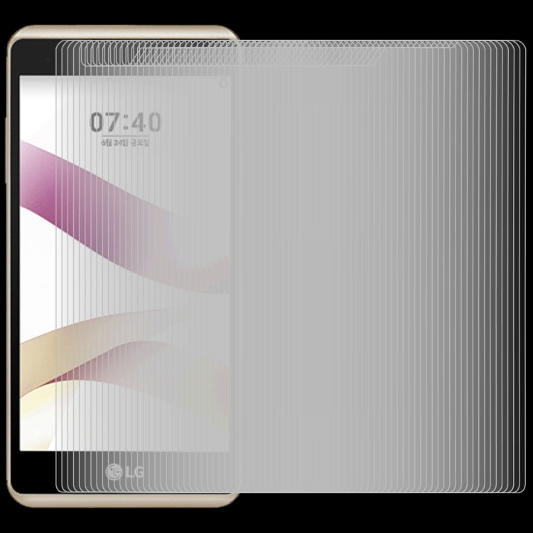 100 PCS 0.26mm 9H 2.5D Tempered Glass Film for LG X Skin