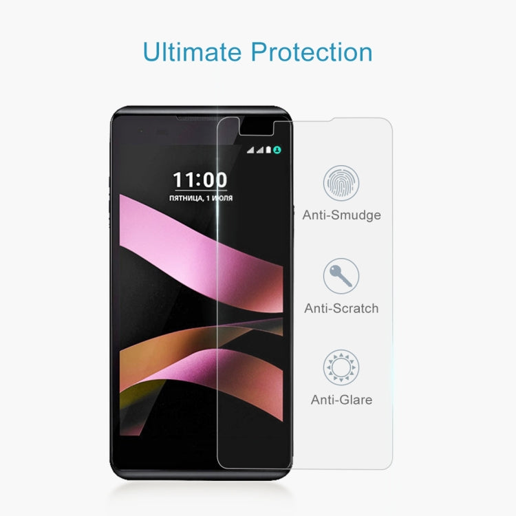 2 PCS 0.26mm 9H 2.5D Tempered Glass Film for LG X Style