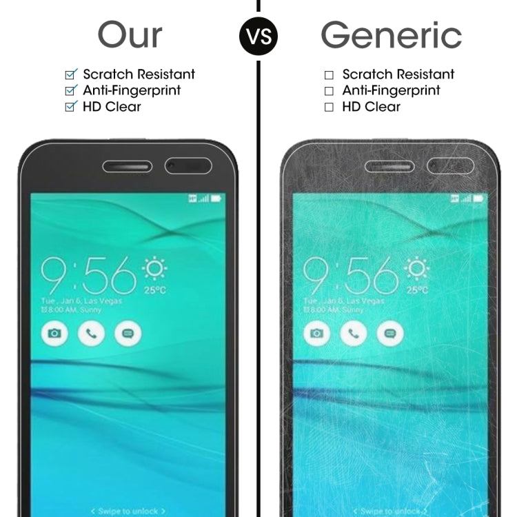 10 PCS 0.26mm 9H 2.5D Tempered Glass Film for Asus ZenFone Go ZB552KL
