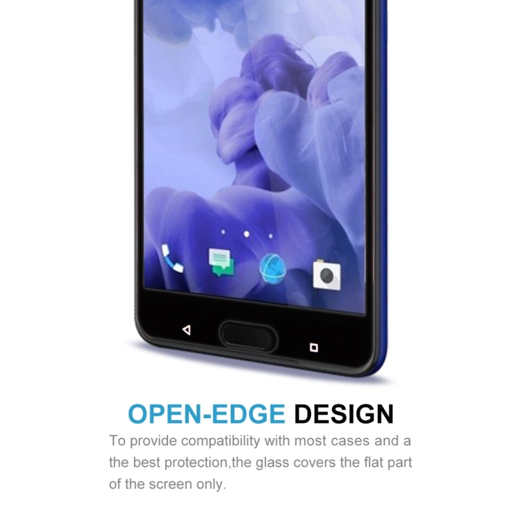 For HTC U Ultra 0.3mm 9H Surface Hardness 2.5D Curved Silk-screen Full Screen Tempered Glass Screen Protector
