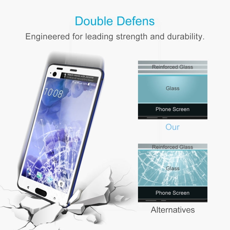 For HTC U Ultra 0.3mm 9H Surface Hardness 2.5D Curved Silk-screen Full Screen Tempered Glass Screen Protector