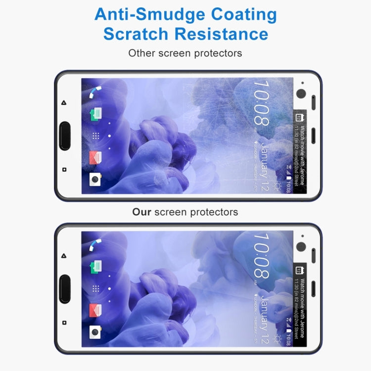 For HTC U Ultra 0.3mm 9H Surface Hardness 2.5D Curved Silk-screen Full Screen Tempered Glass Screen Protector