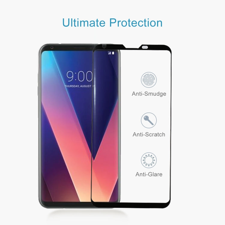 For LG V30 0.26mm 9H Surface Hardness 3D Curved Tempered Glass Screen Protector