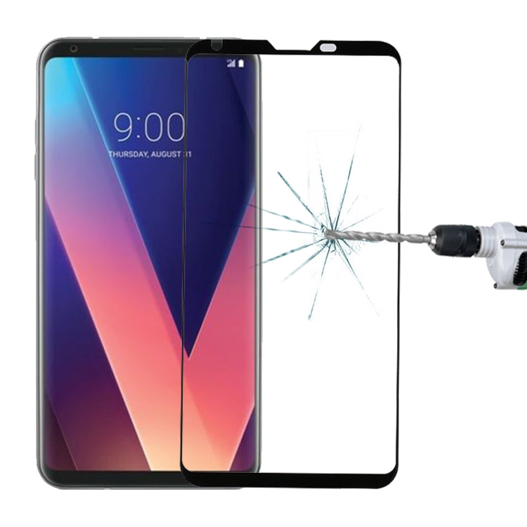 For LG V30 0.26mm 9H Surface Hardness 3D Curved Tempered Glass Screen Protector