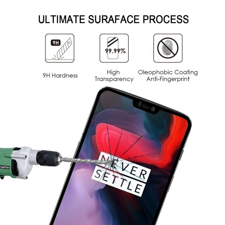 0.33mm 9H 2.5D Tempered Glass Film for OnePlus 6(Black)