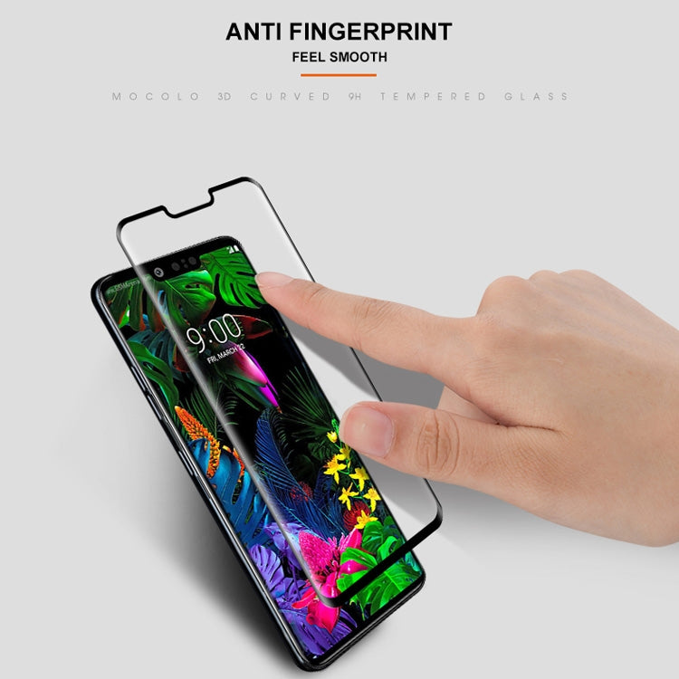 mocolo 0.33mm 9H 3D Round Edge Tempered Glass Film for LG G8 ThinQ (Black)