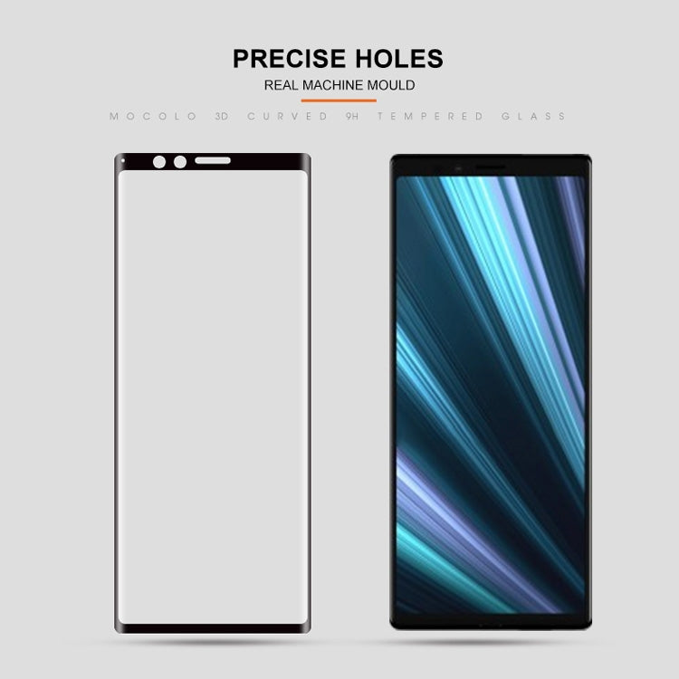 mocolo 0.33mm 9H 3D Round Edge Tempered Glass Film for Sony Xperia 1 / Xperia XZ4 (Black)