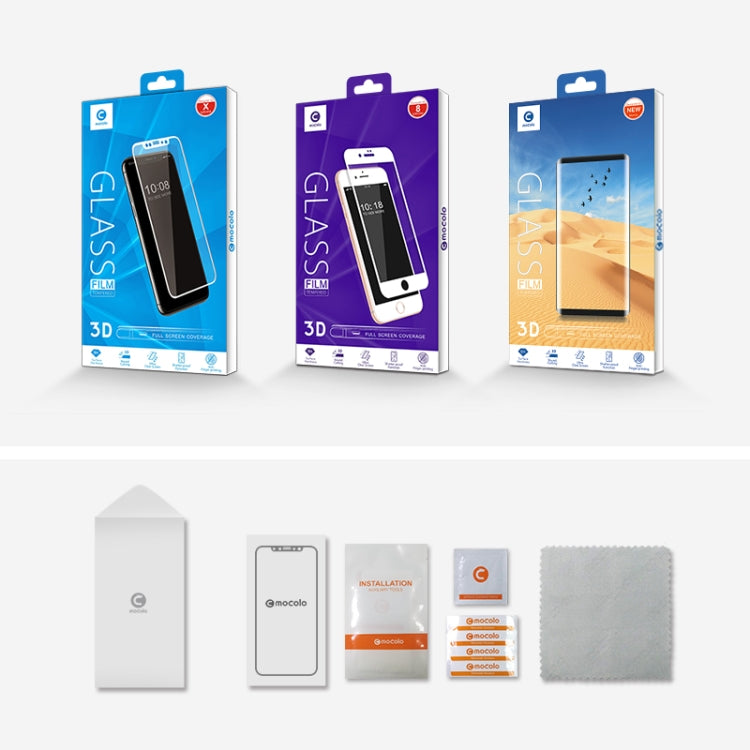 mocolo 0.33mm 9H 3D Round Edge Tempered Glass Film for Sony Xperia 10(Black)