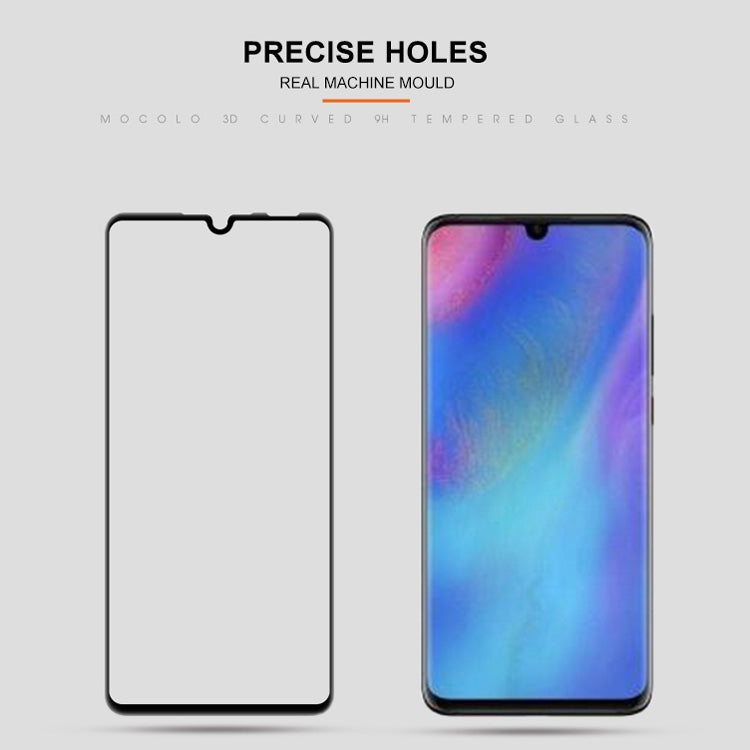 mocolo 0.33mm 9H 3D Round Edge Tempered Glass Film for Huawei P30 Lite(Black)