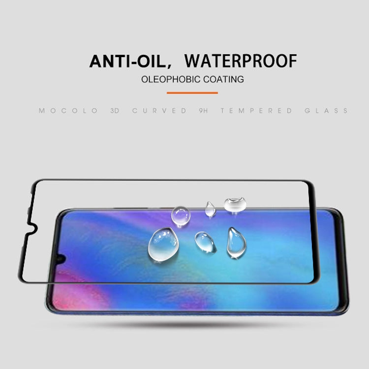 mocolo 0.33mm 9H 3D Round Edge Tempered Glass Film for Huawei P30 Lite(Black)