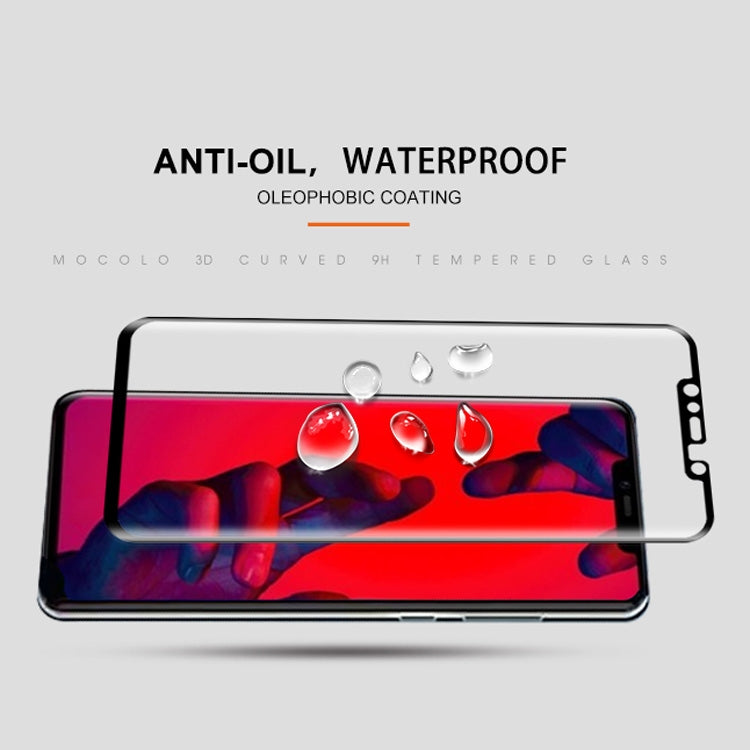 mocolo Full Glue 0.33mm 9H 3D Round Edge Tempered Glass Film for Huawei Mate 20 Pro(Black)
