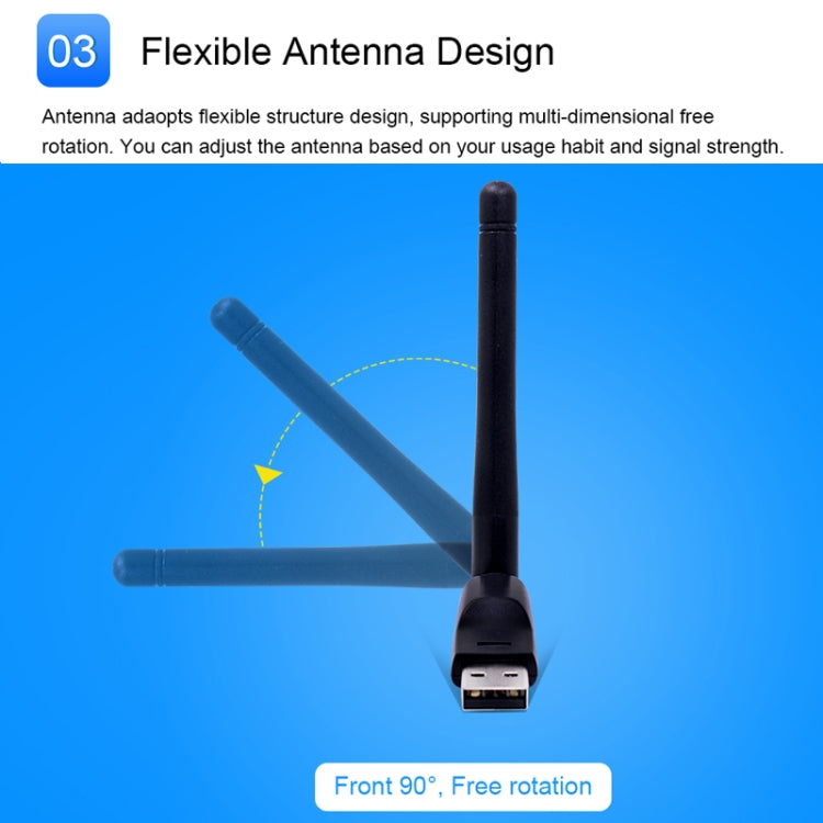 LV-UW07-8188 2.4GHz 150Mbps Wireless-N USB Adapter + Antenna