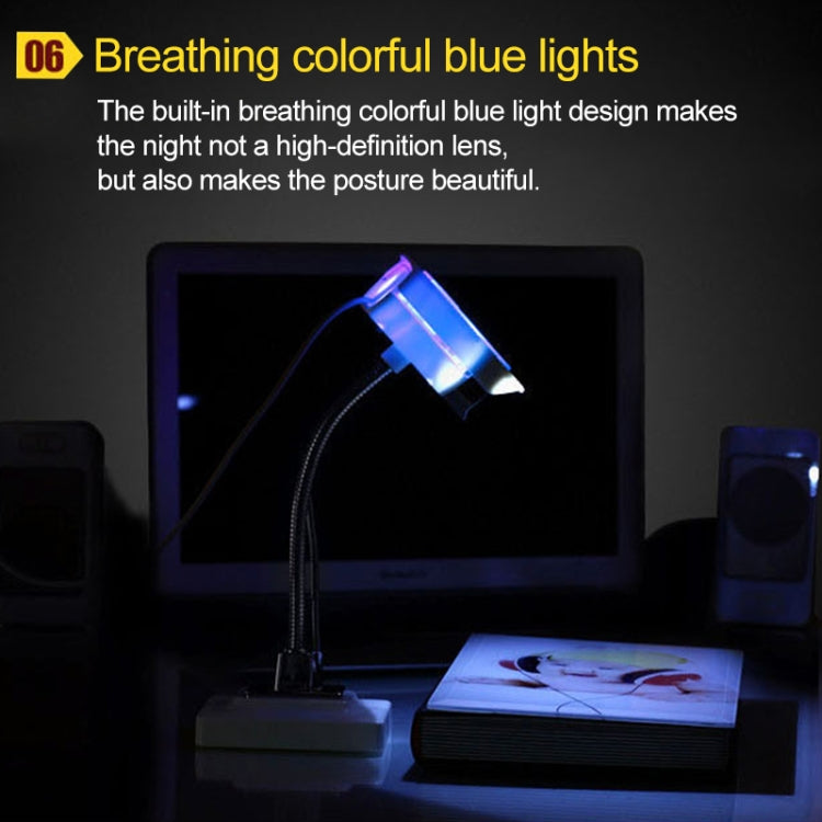 ASHU F11 HD Computer USB WebCam with Microphone & Bi-colour Light