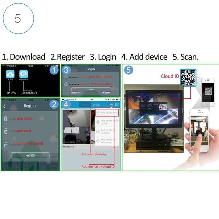 IPCC-Kit15N IPCC-N2 2 x HD 720P P2P 1.0 MP WiFi Wireless IP Security Camera + 4CH NVR Set, Support Monitor Detection & IR Night Vision(Black)