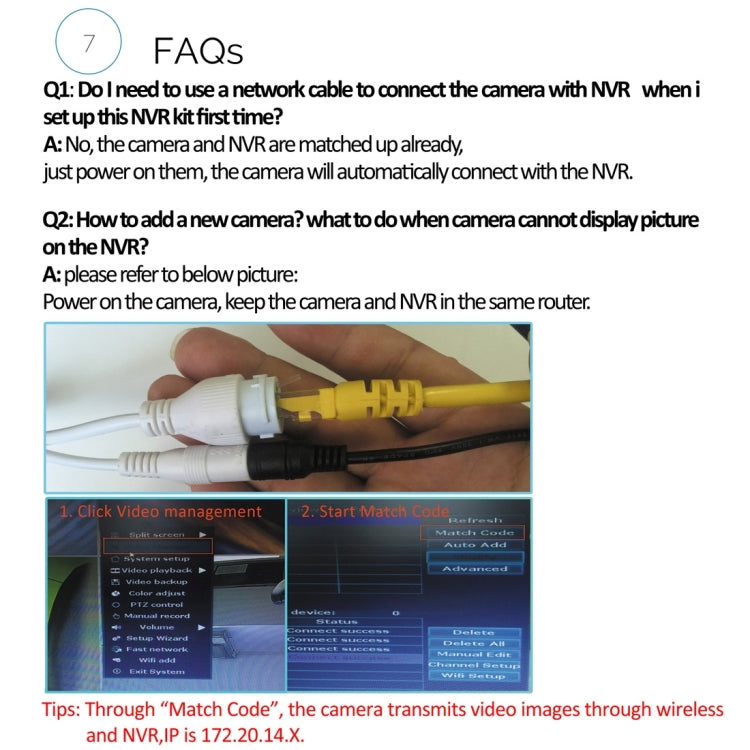 IPCC-KitH03B IPCC-N2 2 x HD 720P P2P 1.0 MP WiFi Wireless IP Security Camera + 4CH NVR Set, Support Motion Detection & IR Night Vision(Black)