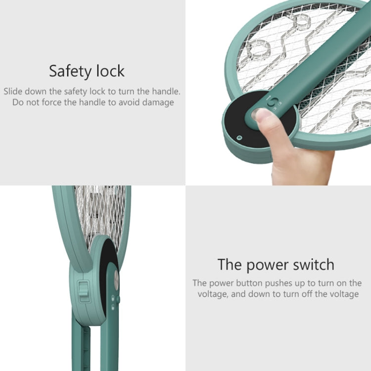 2W Portable Foldable Electric Mosquito Swatter(Beige)