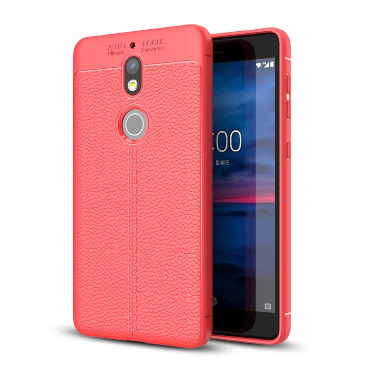 For Nokia 7 Litchi Texture Soft TPU Protective Case