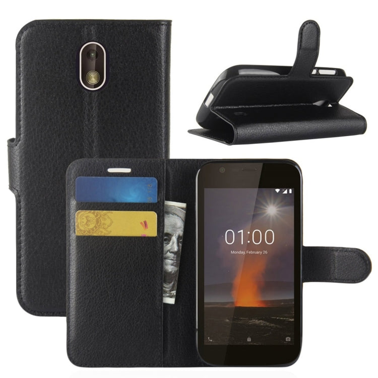 For Nokia 1 Litchi Texture Horizontal Flip Leather Case with Wallet & Holder & Card Slots