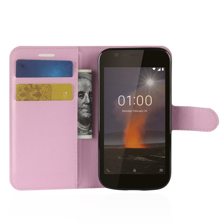 For Nokia 1 Litchi Texture Horizontal Flip Leather Case with Wallet & Holder & Card Slots