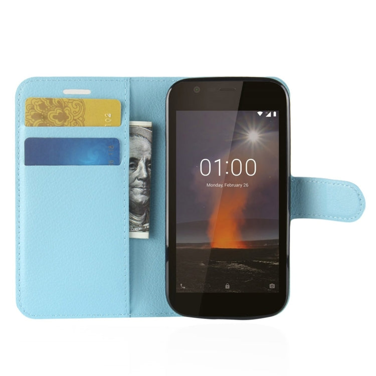 For Nokia 1 Litchi Texture Horizontal Flip Leather Case with Wallet & Holder & Card Slots