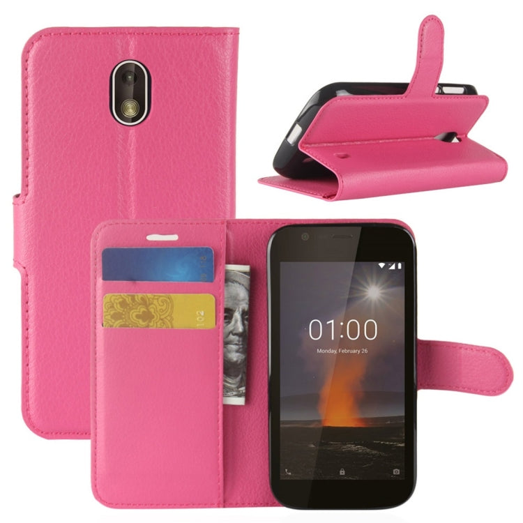 For Nokia 1 Litchi Texture Horizontal Flip Leather Case with Wallet & Holder & Card Slots
