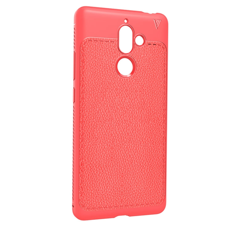 Lenuo Leshen Series for Nokia 7 Plus TPU Litchi Texture Dropproof Protective Back Cover Case