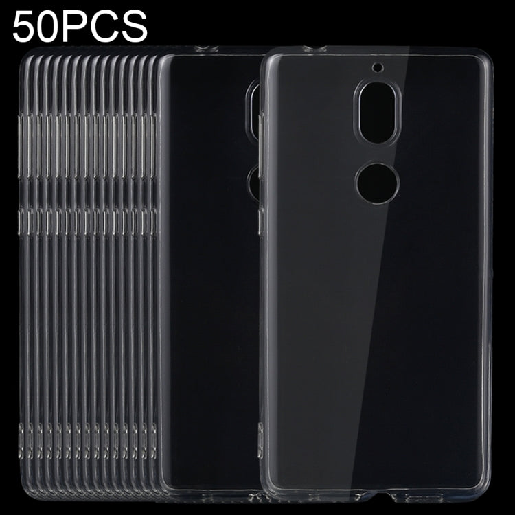 50 PCS for Nokia 7 0.75mm Ultra-thin Transparent TPU Protective Case