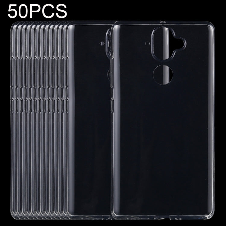 50 PCS for Nokia 9 0.75mm Ultra-thin Transparent TPU Protective Case