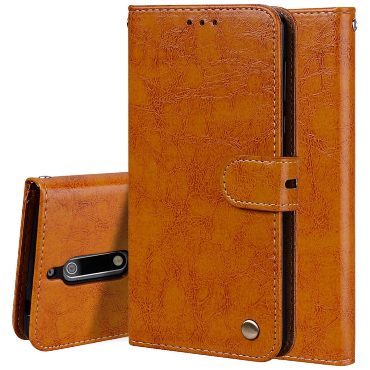 For Nokia 5 Business Style Oil Wax Texture Horizontal Flip Leather Case with Holder & Card Slots & Wallet