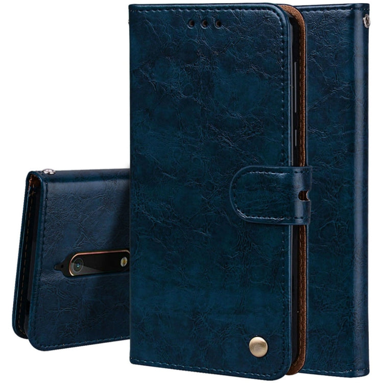 For Nokia 6 (2018) Business Style Oil Wax Texture Horizontal Flip Leather Case with Holder & Card Slots & Wallet