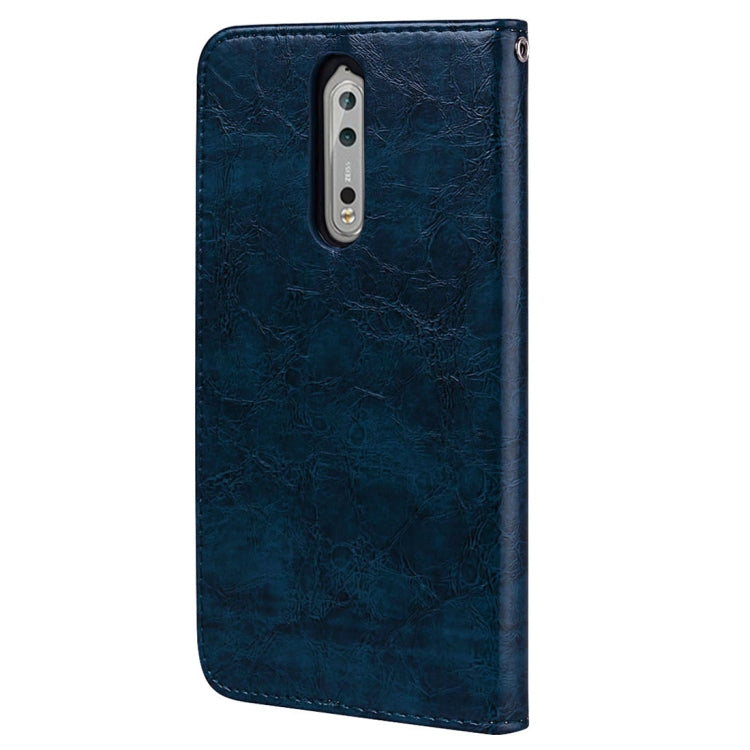 For Nokia 8 Business Style Oil Wax Texture Horizontal Flip Leather Case with Holder & Card Slots & Wallet