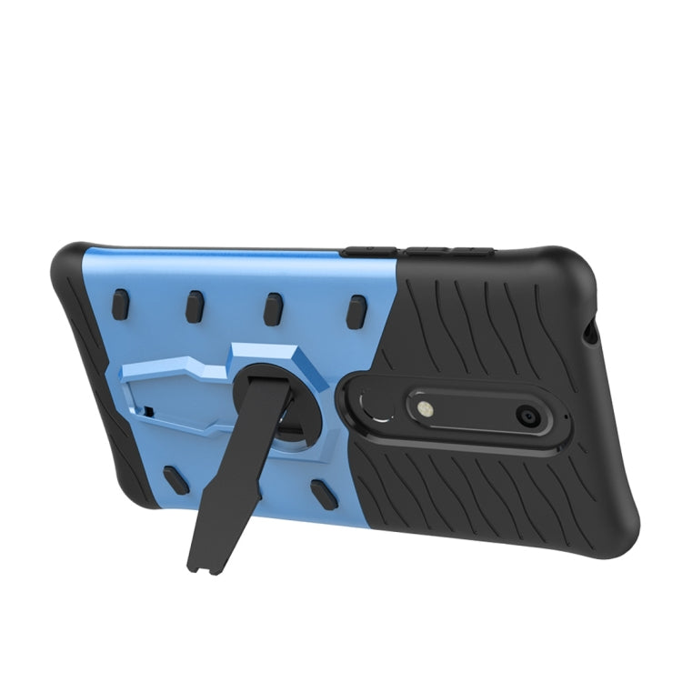 For Nokia 6 (2018) PC + TPU Dropproof Sniper Hybrid Protective Back Case with 360 Degree Rotation Holder