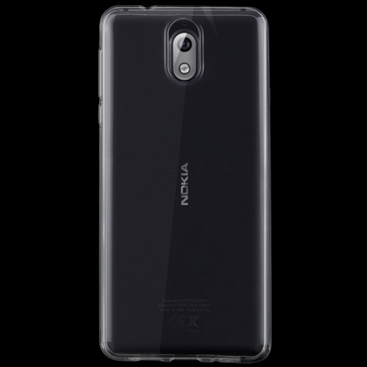 50 PCS 0.75mm Transparent TPU Case for Nokia 3.1