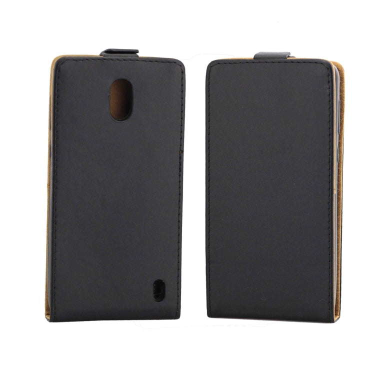 Business Style Vertical Flip TPU Leather Case for Nokia 2 , with Card Slot (Black)