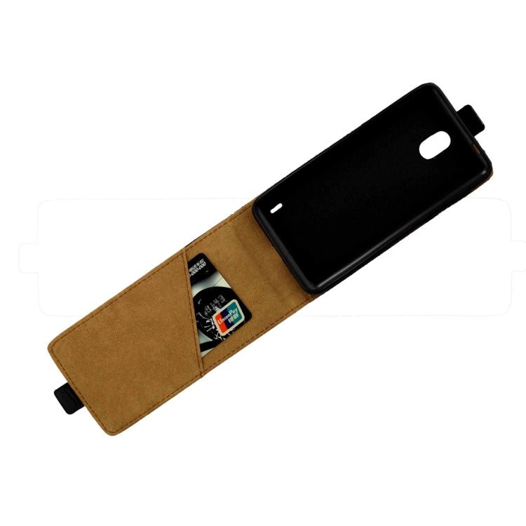 Business Style Vertical Flip TPU Leather Case for Nokia 2 , with Card Slot (Black)