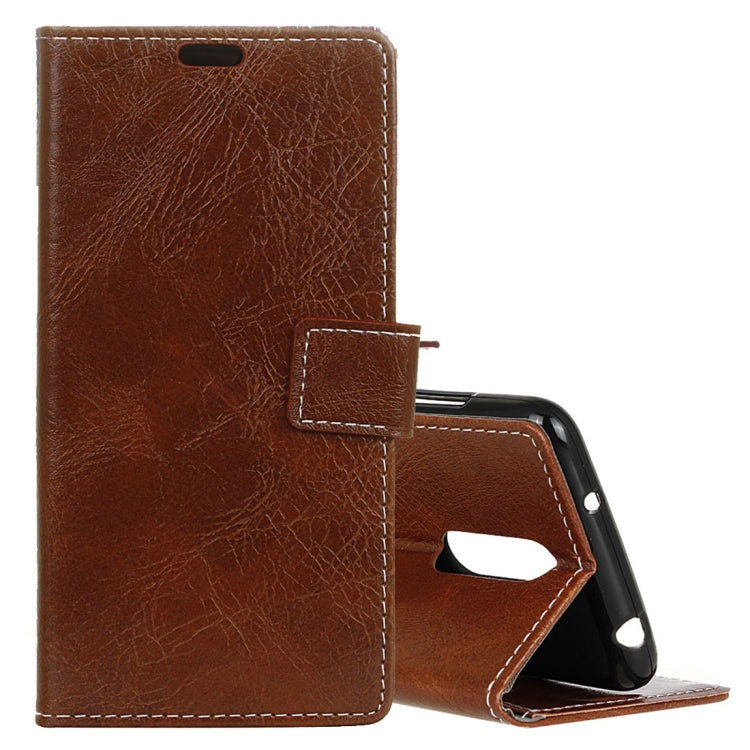 Retro Crazy Horse Texture Horizontal Flip Leather Case for Nokia 7.1