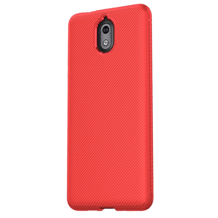 lenuo Leshen Series Stripe Texture TPU Case for Nokia 3.1 (Red)