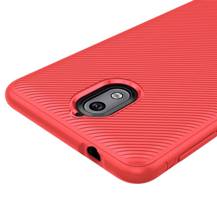 lenuo Leshen Series Stripe Texture TPU Case for Nokia 3.1 (Red)