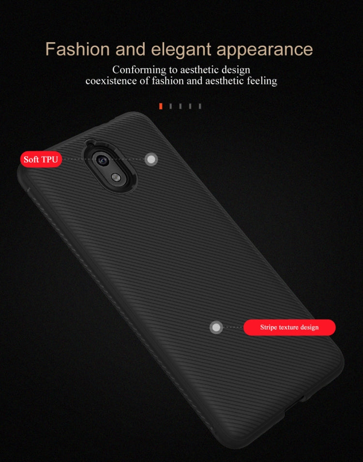 lenuo Leshen Series Stripe Texture TPU Case for Nokia 3.1 (Red)