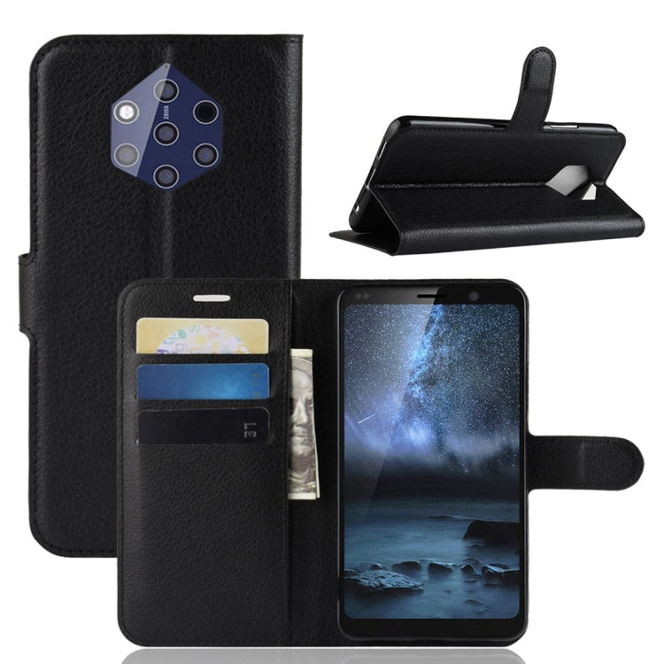 Litchi Texture Horizontal Flip PU Leather Case with Magnetic Buckle & Holder & Card Slots & Wallet For Nokia 9PureView
